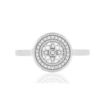 Bague or blanc 375 diamants