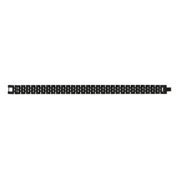 Bracelet acier noir 21 cm