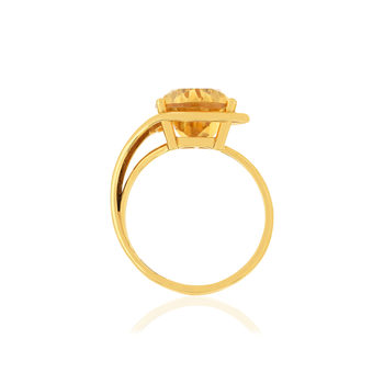 Bague or jaune 750, 1 Citrine de 4,77 carats.