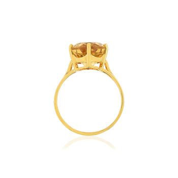 Bague or jaune 750, 1 Citrine de 5,95 carats.