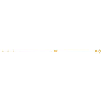 Bracelet or jaune 375, 2 maillons entremêlés ovales. Longueur 19 cm.