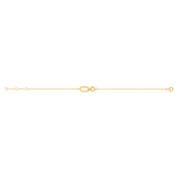 Bracelet or jaune 375, motif maillons. Longueur 19 cm.