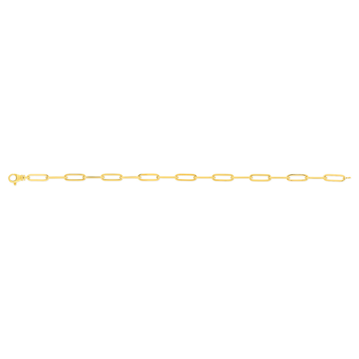 Bracelet or jaune 375, maillons ovales. Longueur 19 cm. - vue 2