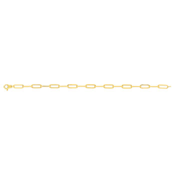 Bracelet or jaune 375, maillons ovales. Longueur 19 cm.