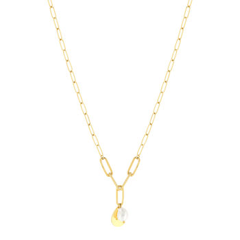 Collier acier jaune 45 cm
