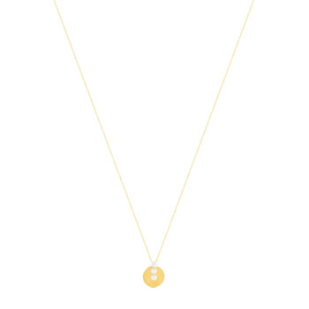 Collier or jaune 375, perles de culture de Chine. Longueur 45 cm.