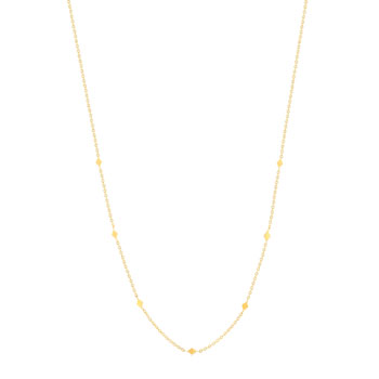 Collier acier doré jaune 47 cm