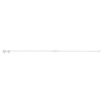 Bracelet argent 925 perle de culture zirconias 19 cm