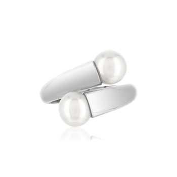 Bague argent perles de culture de chine