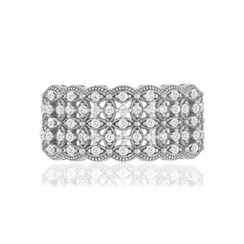 Bague argent 925, zirconias.