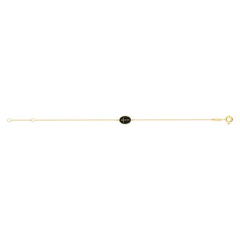 Bracelet or jaune 375 croix