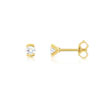 Boucles d'oreilles or jaune 750 diamant 0.30 carat h/p1 - vue V1