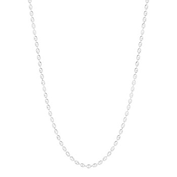 Collier argent 925 maille grain de café 45 cm