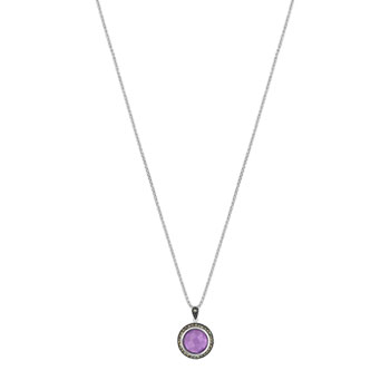 Collier argent amethyste marcassites 45 cm
