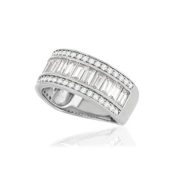 Bague argent 925 zirconias