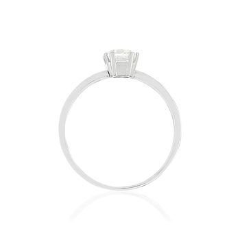 Bague or blanc 375 zirconias