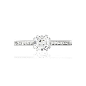 Bague or blanc 375 zirconias