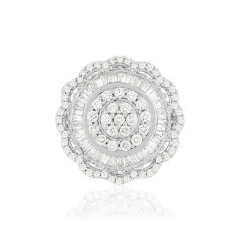Bague or blanc 750 diamants