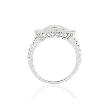 Bague or blanc 750 diamants