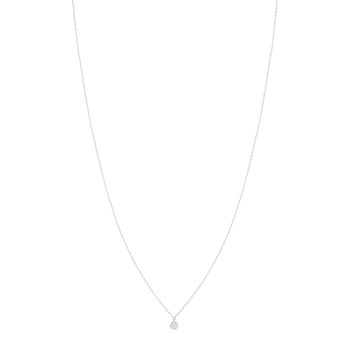 Collier or blanc 375 diamants 42 cm