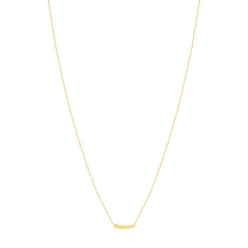 Collier or jaune 375 42 cm, motif boule