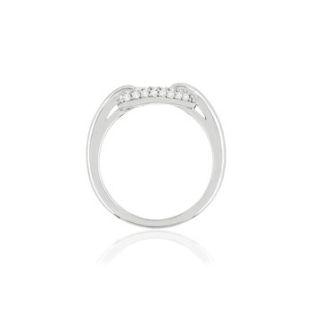 Bague argent 925 zirconias, motif triangle