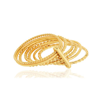 Bague semainier plaqué or