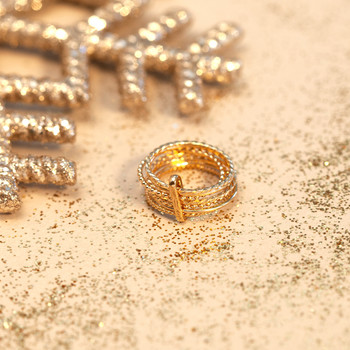 Bague semainier plaqué or