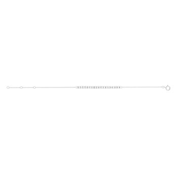 Bracelet or blanc 750 diamants 18,5 cm