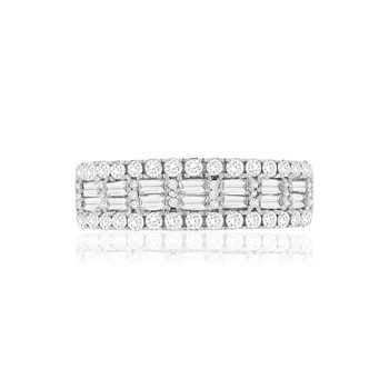 Bague or blanc 750 diamants