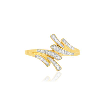 Bague or 375 2 tons diamants