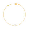 Bracelet or jaune 375 perle de culture de chine 19 cm - vue V1