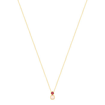 Collier plaqué or zirconias 45 cm