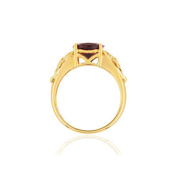 Bague or jaune 375 grenat