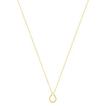 Gold-plated zirconia necklace 45 cm
