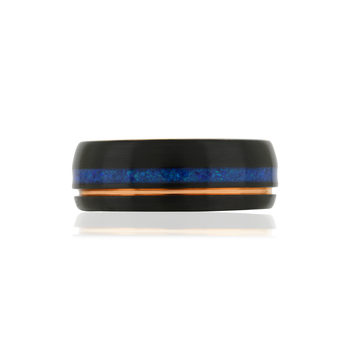 Bague tungstène rosé noir