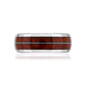 Bague tungstène bois