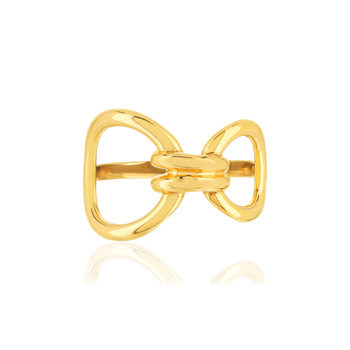 Bague plaqué or motif anneaux