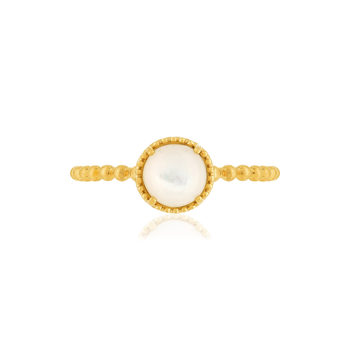 Bague plaqué or nacre