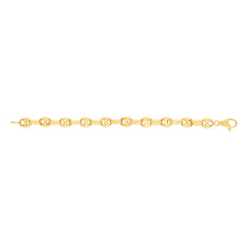 Bracelet plaqué or maille grain de café 20 cm