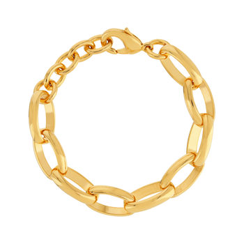 Bracelet plaqué or maillons ovales 16 à 19 cm