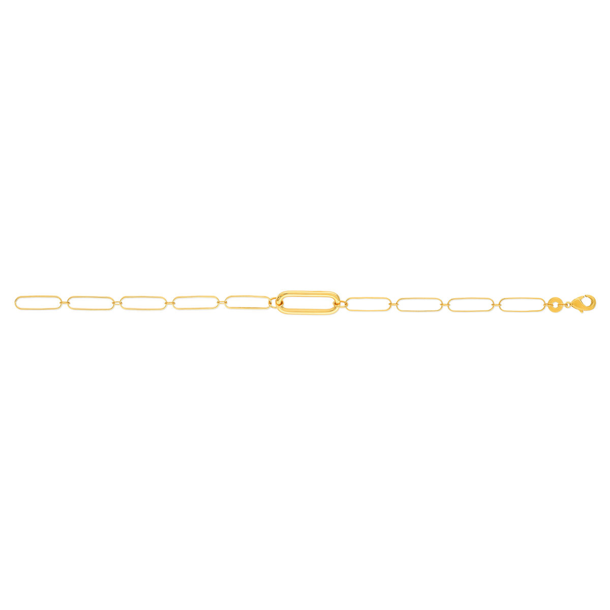 Bracelet plaqué or maille trombone 18 cm - vue 2