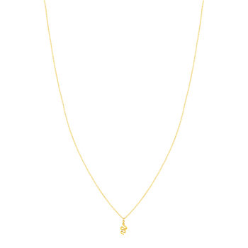 Collier or 375 jaune, motif serpent 45 cm