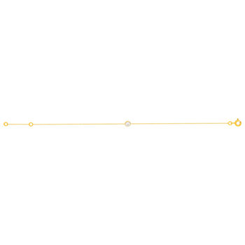 Bracelet or 375 jaune zirconia 18 cm