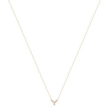 Collier or 375 rose diamants, 45 cm