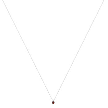 Collier or 375 blanc grenat zirconia, 45 cm
