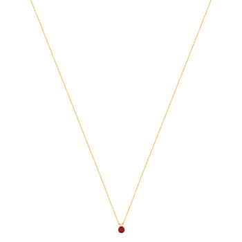 Collier or 375 jaune rubis zirconia, 45 cm