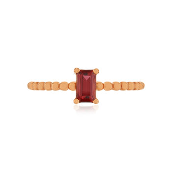Bague or 375 rose grenat rhodolite