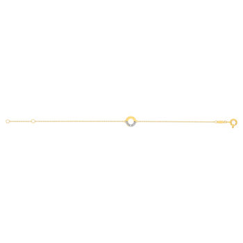 Bracelet or 375 or jaune diamant 18 cm
