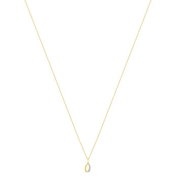 Collier or 375 2 tons diamant 45 cm